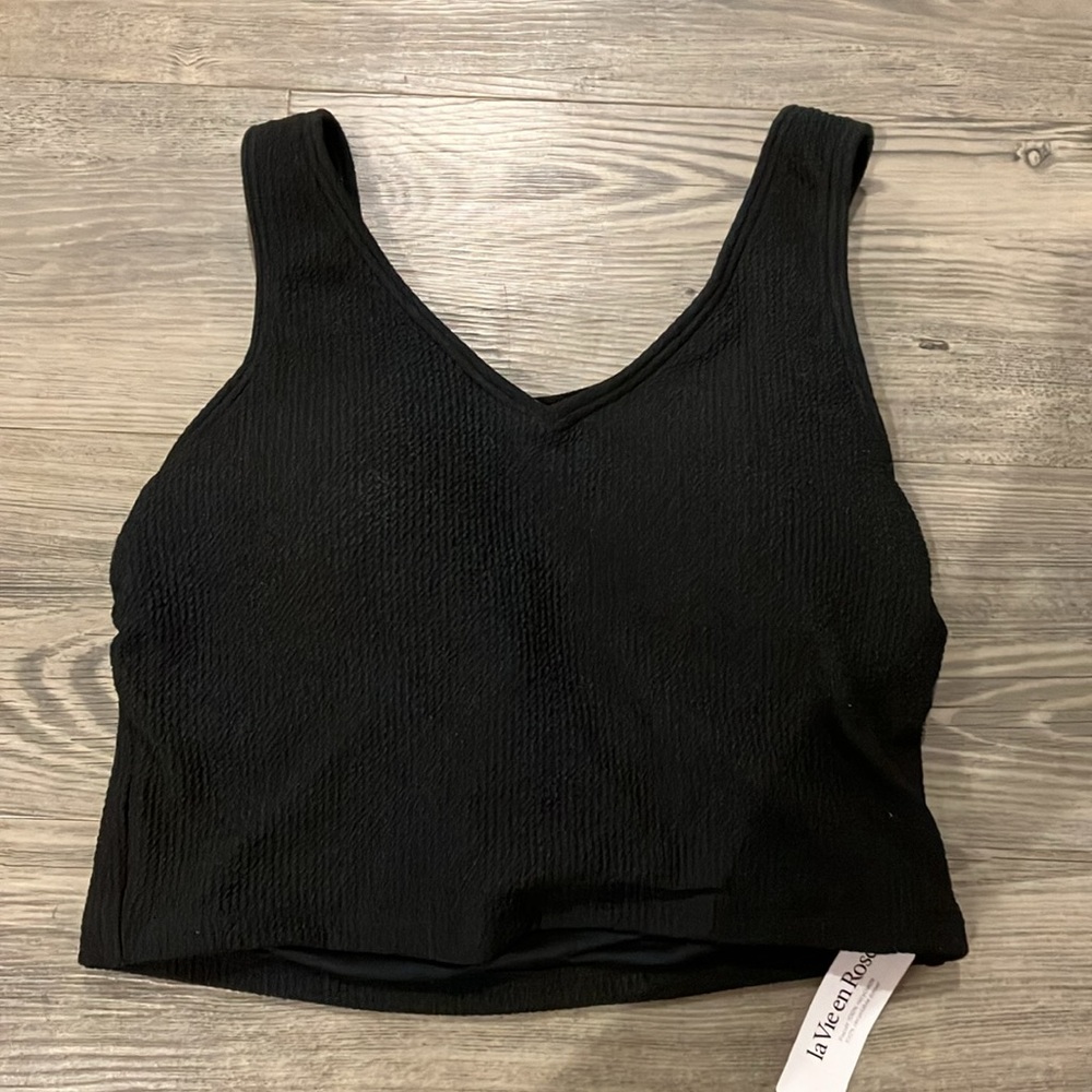NWT La Vie En Rose Bikini Top w Removable Inserts